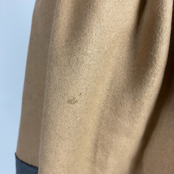 J. CREW COLLECTION Wool Blend Flannel Two-Tone Colorblock Full Circle Skirt 0P - Picture 6 of 8